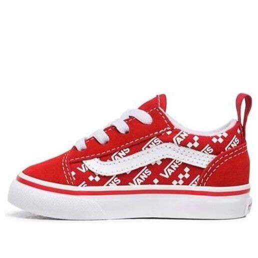 Кроссовки logo repeat elastic lace old skool red Vans, красный 
Кроссовки logo repeat elastic lace old skool red Vans, красный