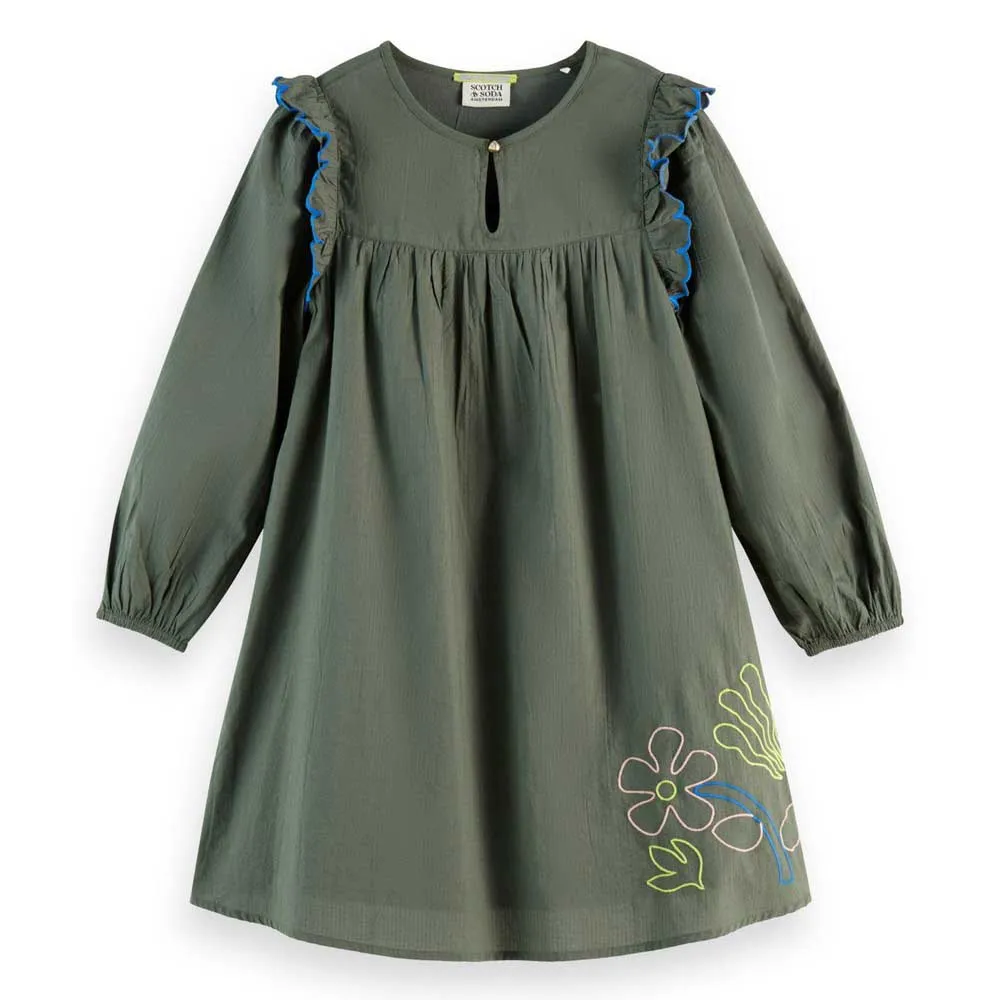 Платье с длинным рукавом Scotch & Soda Seersucker Embroidered, зеленый
Платье с длинным рукавом Scotch & Soda Seersucker Embroidered, зеленый