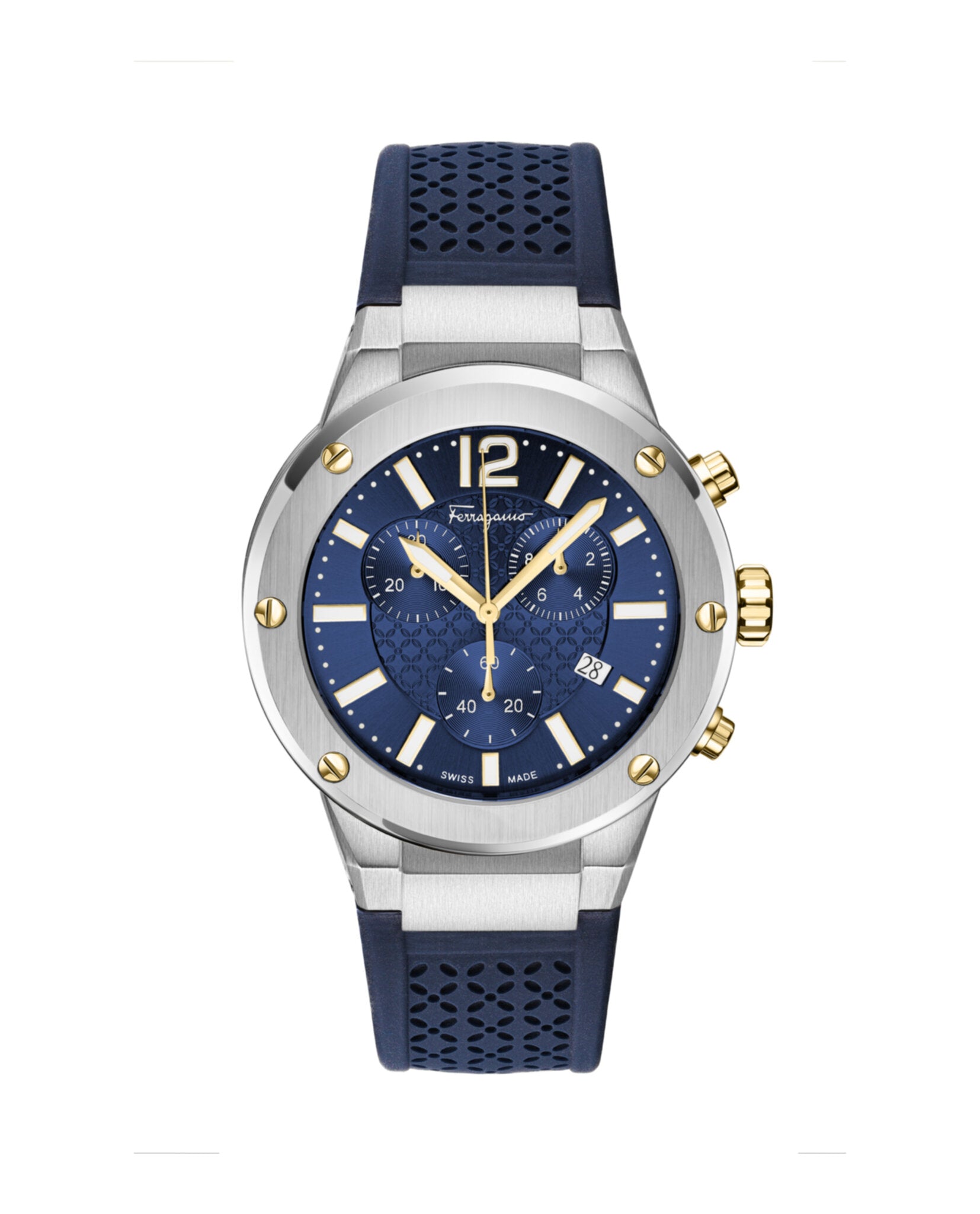 Часы F-80 Chrono из силикона Salvatore Ferragamo, цвет black/stainless steel/blue
Часы F-80 Chrono из силикона Salvatore Ferragamo, цвет black/stainless steel/blue