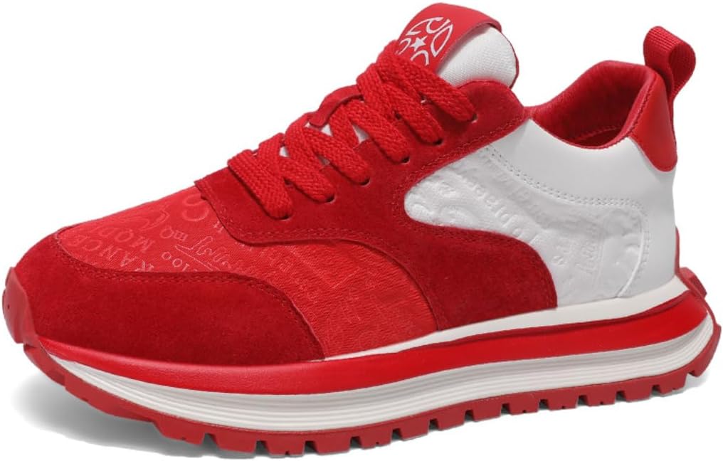 Дышащие комфортные туфли с нескользящей подошвой, повседневные мужские обувь с толстой подошвой, шнуровкой и массивной подошвой, кроссовки «папа» Lexamen, красный
Дышащие комфортные туфли с нескользящей подошвой, повседневные мужские обувь с толстой подошвой, шнуровкой и массивной подошвой, кроссовки «папа» Lexamen, красный