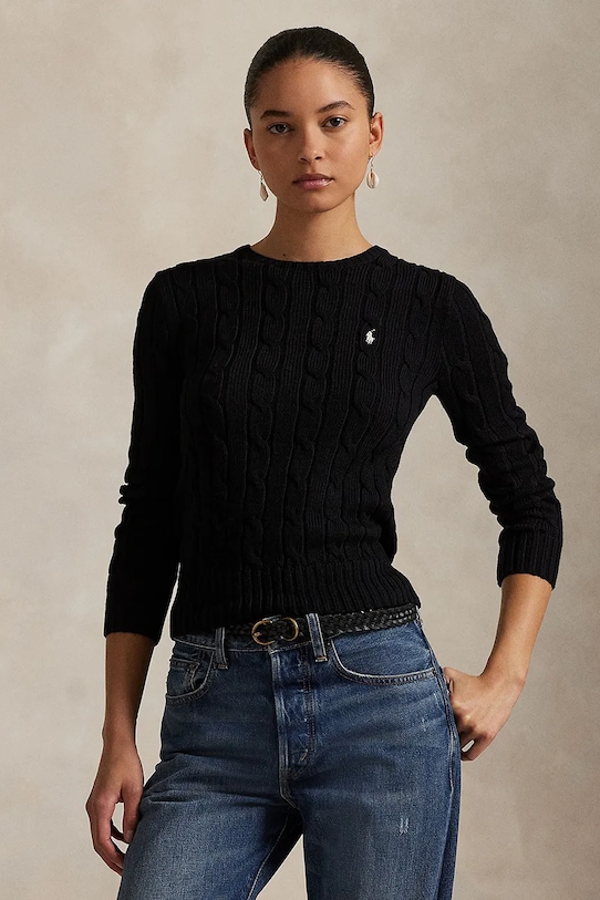 Хлопковый свитер Polo Ralph Lauren, черный
Хлопковый свитер Polo Ralph Lauren, черный