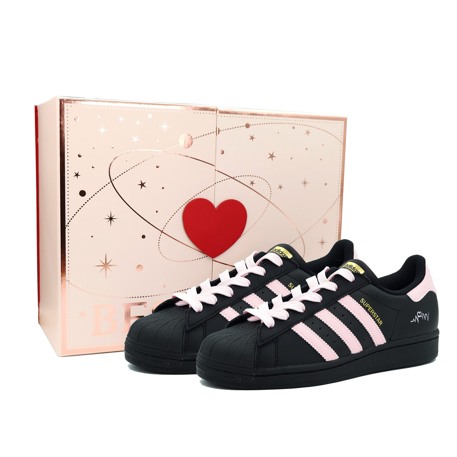 Антискользящие износостойкие низкие детские скейтерские кроссовки Superstar J черно-розовые подростковые Adidas Originals, Heartbeat Resonance 520 Box
Антискользящие износостойкие низкие детские скейтерские кроссовки Superstar J черно-розовые подростковые Adidas Originals, Heartbeat Resonance 520 Box
