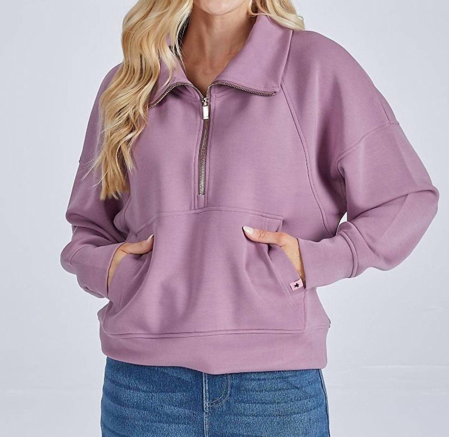 Женский пуловер на молнии с коротким рукавом, виноградного цвета Simply Southern, Grape
Женский пуловер на молнии с коротким рукавом, виноградного цвета Simply Southern, Grape