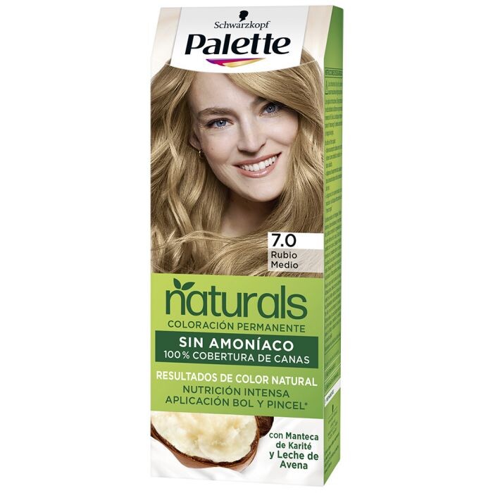 Краска для волос Palette Naturals Coloración Permanente Sin Amoniaco Palette, 7.0 Rubio Medio
Краска для волос Palette Naturals Coloración Permanente Sin Amoniaco Palette, 7.0 Rubio Medio