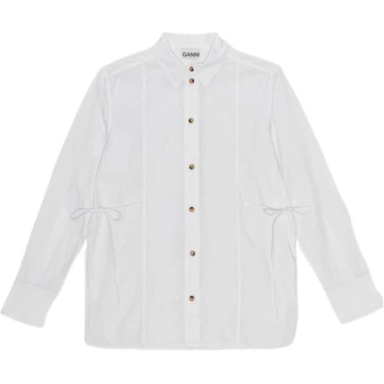 Поплиновая рубашка GANNI, белый
Поплиновая рубашка GANNI, белый
