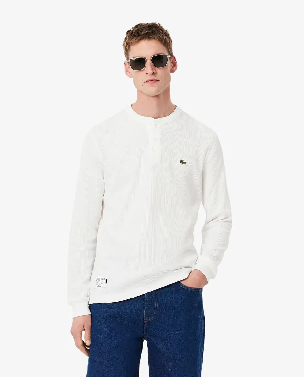 Мужская трикотажная рубашка с длинными рукавами с тиснением Lacoste, белый
Мужская трикотажная рубашка с длинными рукавами с тиснением Lacoste, белый