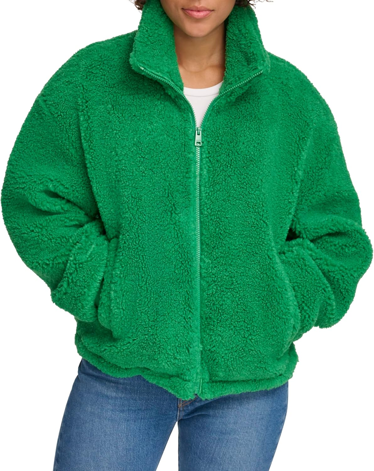 Женская куртка Levi's на молнии из шерпы, зеленый
Женская куртка Levi's на молнии из шерпы, зеленый