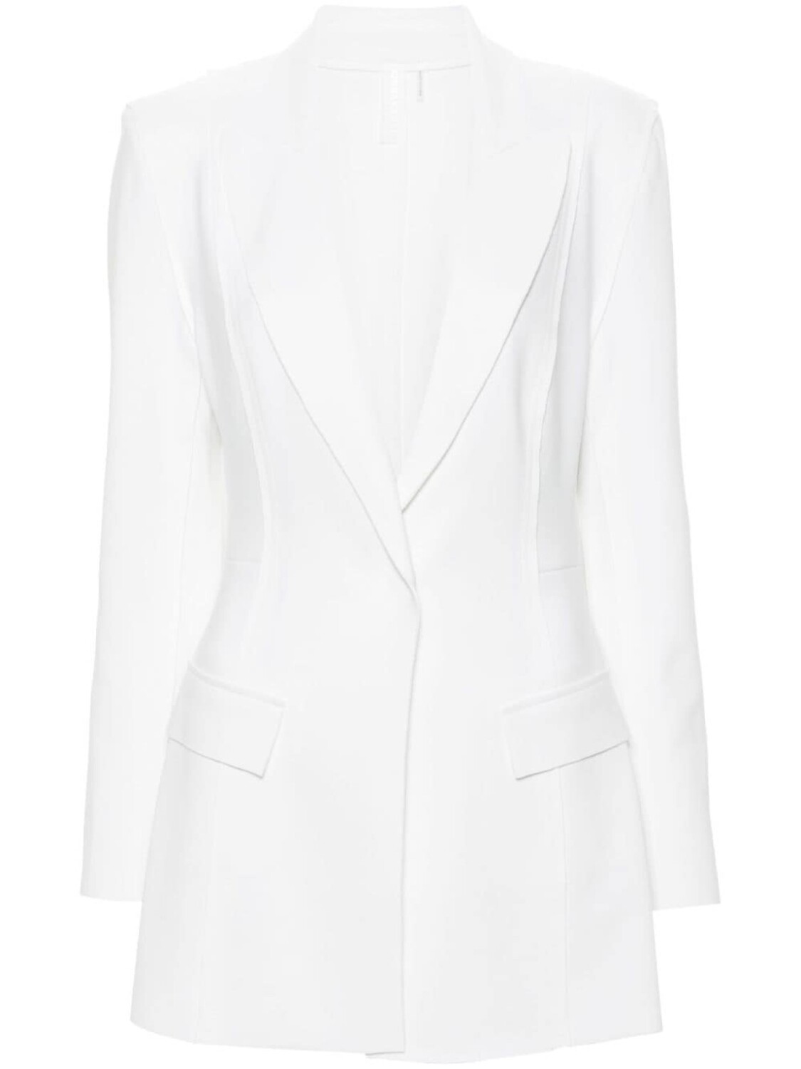 Norma Kamali однобортный пиджак с открытыми швами, белый
Norma Kamali однобортный пиджак с открытыми швами, белый