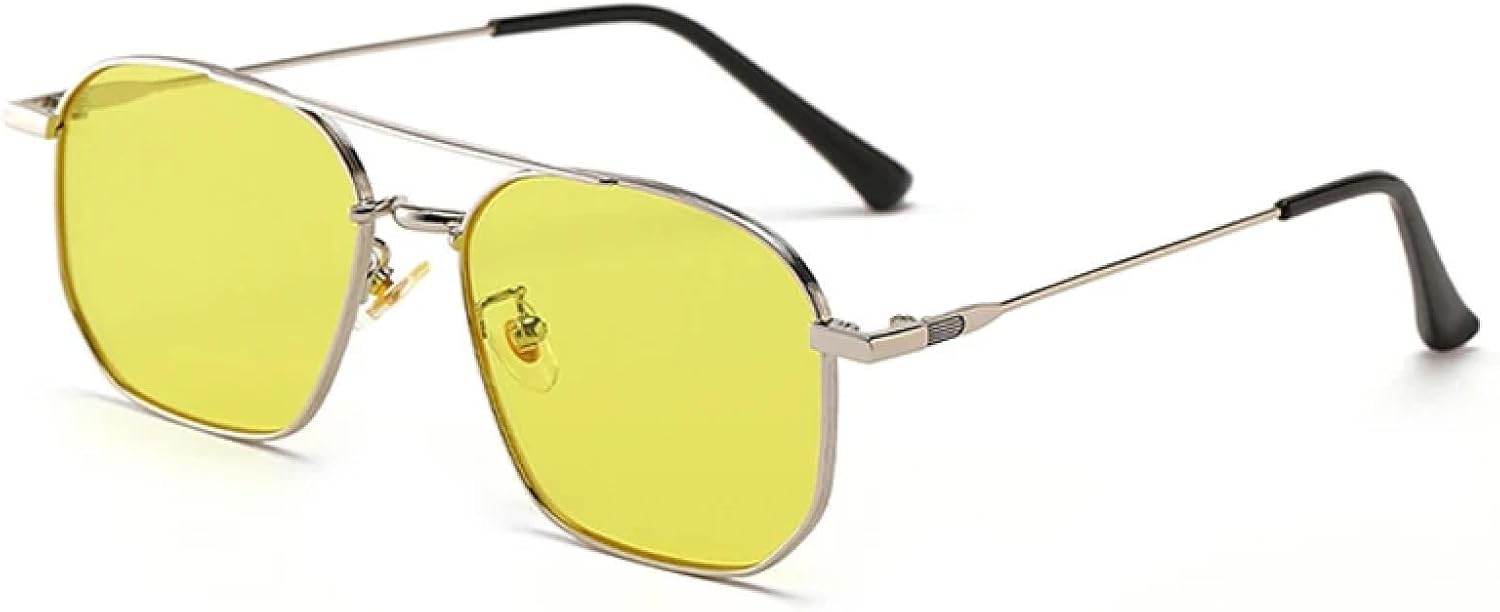 Солнцезащитные очки с двойной перемычкой, металлическая оправа, женские, прозрачные линзы Ocean, защита от УФ-излучения UV400, мужские солнцезащитные очки DSVIGF, Silver Yellow
Солнцезащитные очки с двойной перемычкой, металлическая оправа, женские, прозрачные линзы Ocean, защита от УФ-излучения UV400, мужские солнцезащитные очки DSVIGF, Silver Yellow