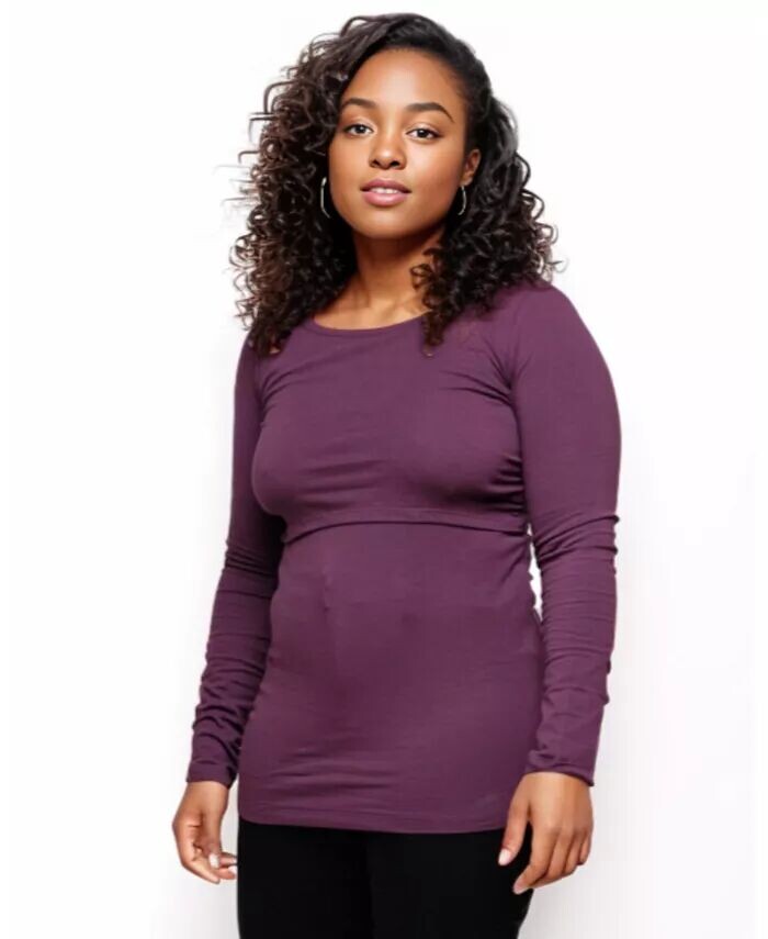 Топ для кормления с длинными рукавами для беременных Bshirt, фиолетовый
Топ для кормления с длинными рукавами для беременных Bshirt, фиолетовый