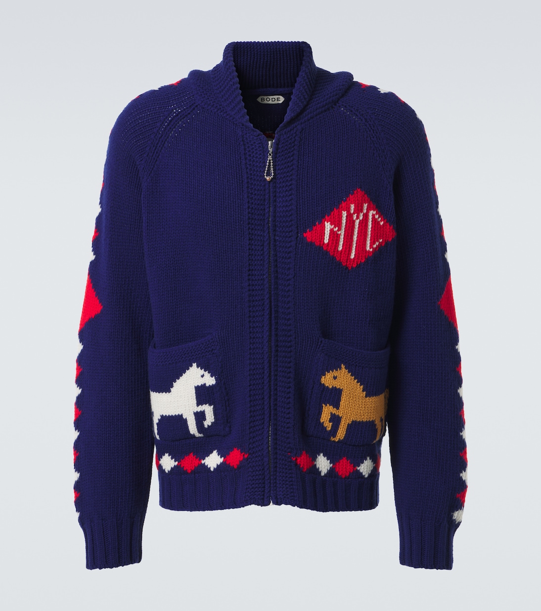 Кардиган из шерсти Diamond Corral на молнии Bode, Blue Multi
Кардиган из шерсти Diamond Corral на молнии Bode, Blue Multi