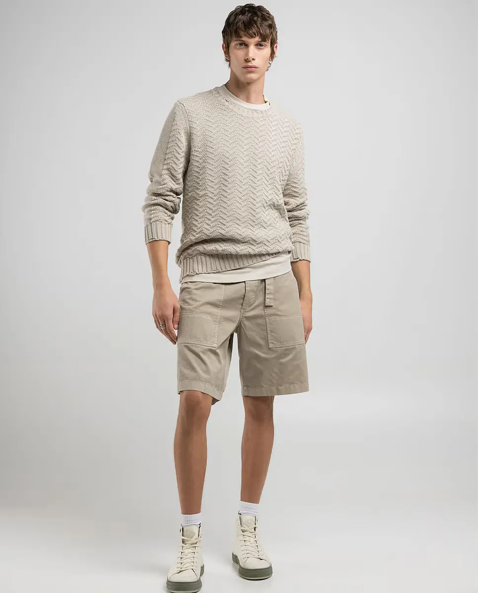 Мужской джемпер с круглым вырезом Replay, бежевый
Мужской джемпер с круглым вырезом Replay, бежевый