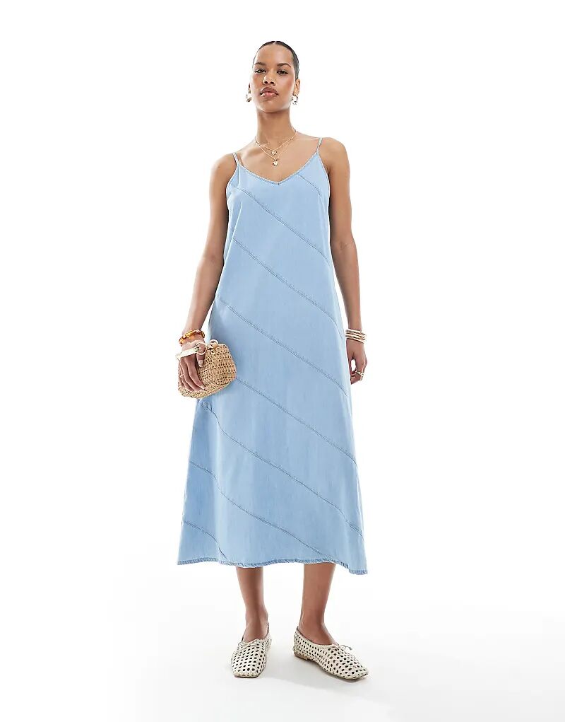 ONLY платье-комбинация мидакси из джинсовой ткани шамбре светло-голубого цвета
ONLY платье-комбинация мидакси из джинсовой ткани шамбре светло-голубого цвета