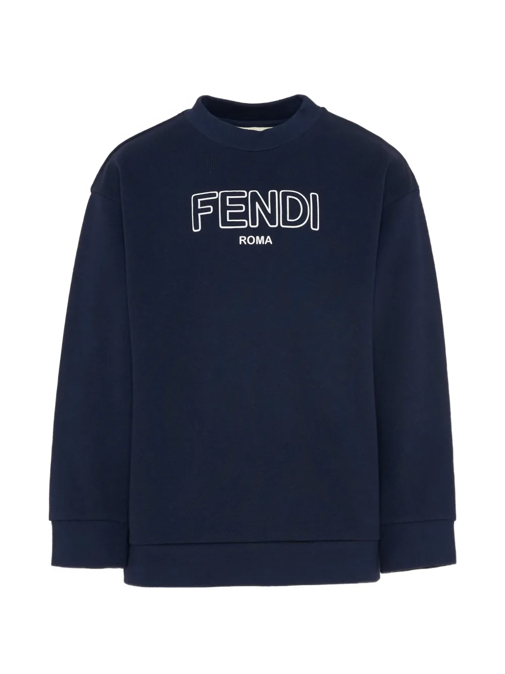 Свитшот с логотипом и круглым вырезом Fendi Kids, синий
Свитшот с логотипом и круглым вырезом Fendi Kids, синий