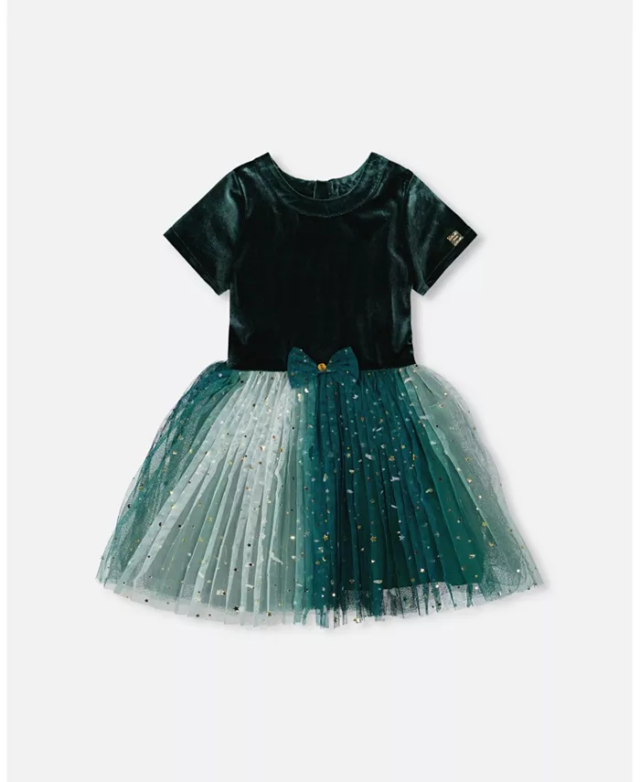 Платье для вечеринки с короткими рукавами из двух материалов для девочек, цвет: зеленый - для малышей|детей Deux par Deux
Платье для вечеринки с короткими рукавами из двух материалов для девочек, цвет: зеленый - для малышей|детей Deux par Deux