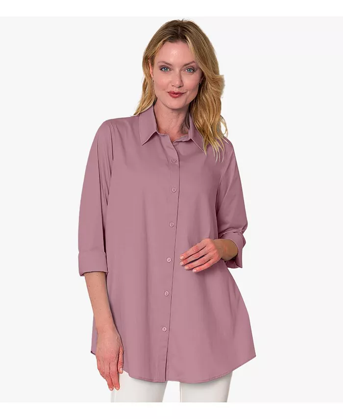 Женская хлопковая поплиновая рубашка-трапеция с застежкой на пуговицы спереди, туника Prime Time Stella Carakasi, фиолетовый
Женская хлопковая поплиновая рубашка-трапеция с застежкой на пуговицы спереди, туника Prime Time Stella Carakasi, фиолетовый