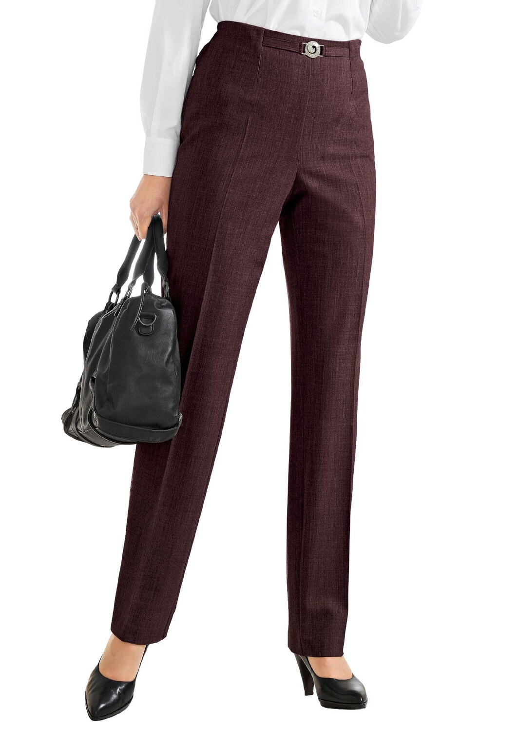 Брюки GOLDNER Schurwoll MARTHA, цвет bordeaux/melange 
Брюки GOLDNER Schurwoll MARTHA, цвет bordeaux/melange