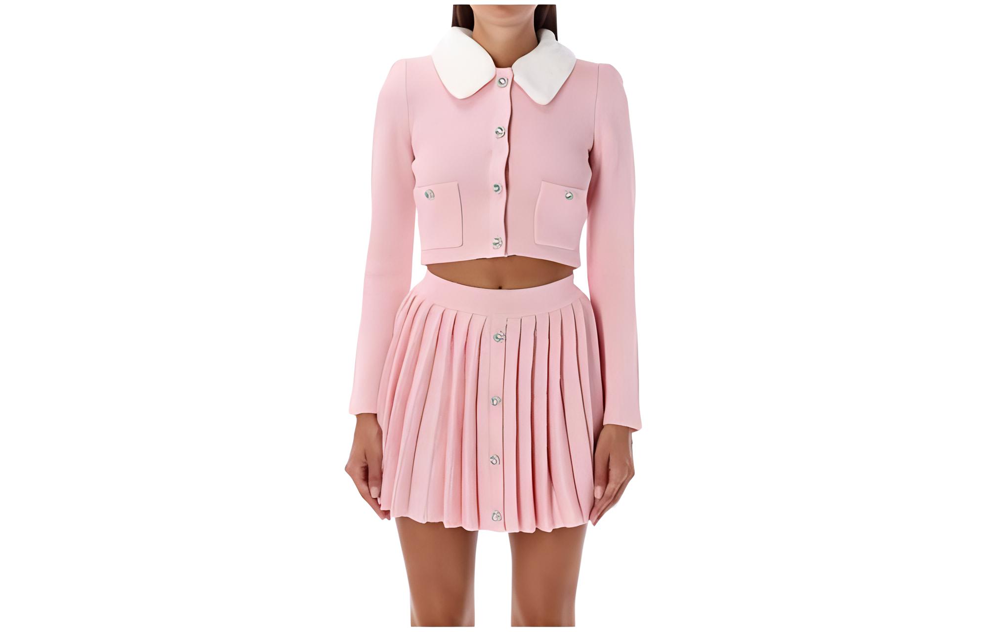 Укороченный кардиган с декором Self-portrait, розовый
Укороченный кардиган с декором Self-portrait, розовый