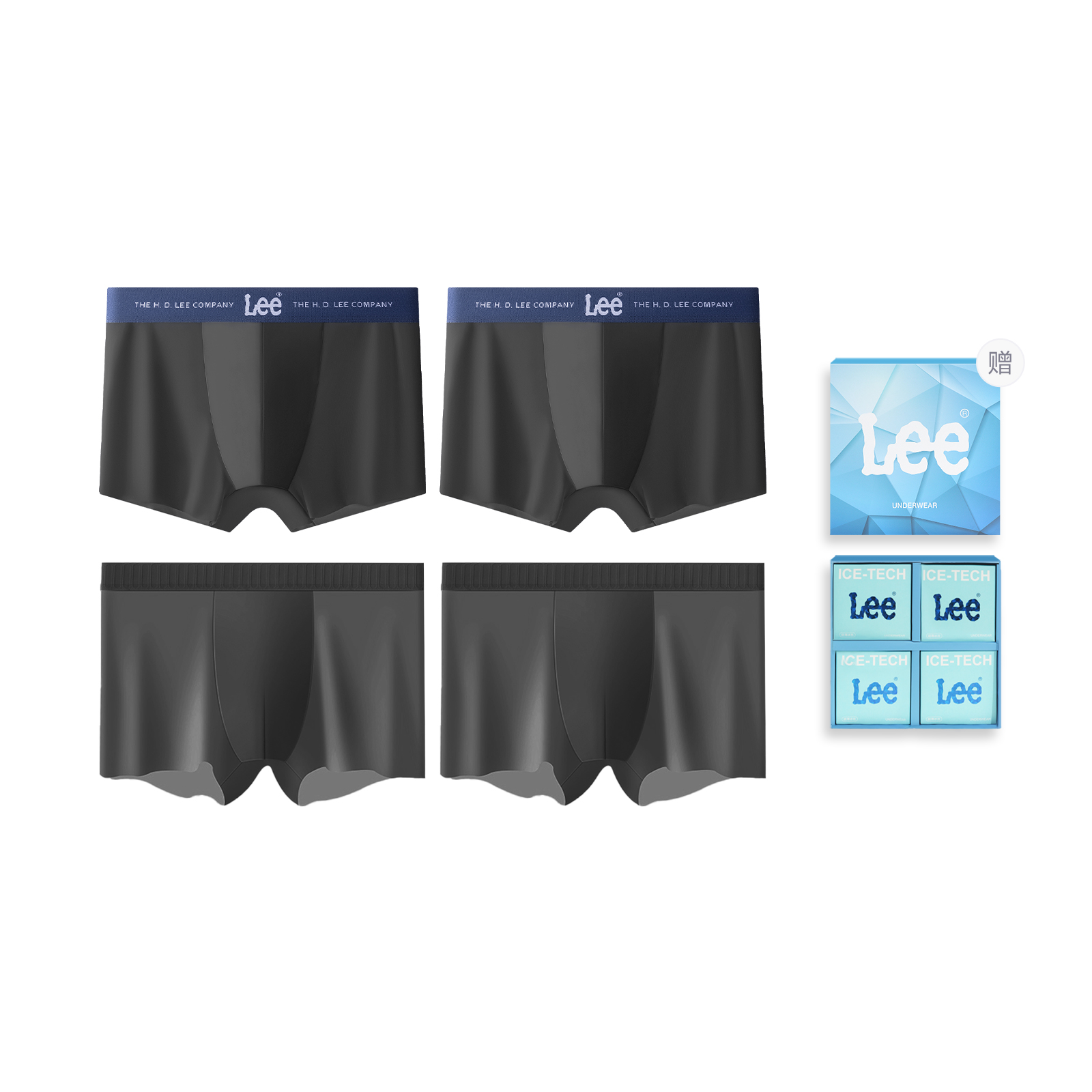 Lee Подарочный набор мужского белья SS23 Ice Series, 4 штуки
Lee Подарочный набор мужского белья SS23 Ice Series, 4 штуки