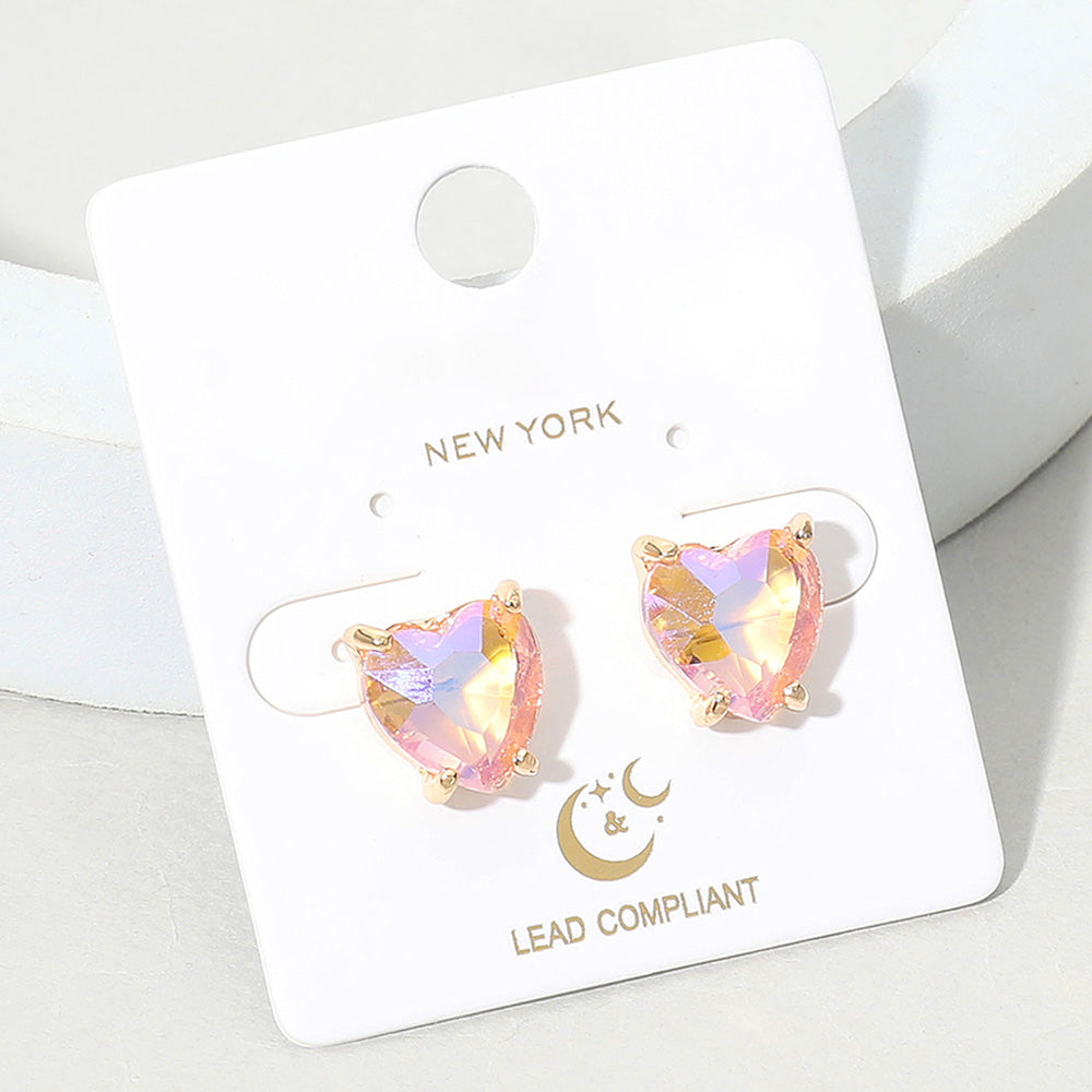 Серьги-гвоздики с камнем в форме сердца Fashnzfab, розовый
Серьги-гвоздики с камнем в форме сердца Fashnzfab, розовый