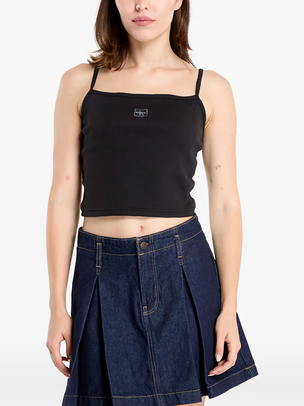 Топ с нашивкой-логотипом Calvin Klein, черный
Топ с нашивкой-логотипом Calvin Klein, черный