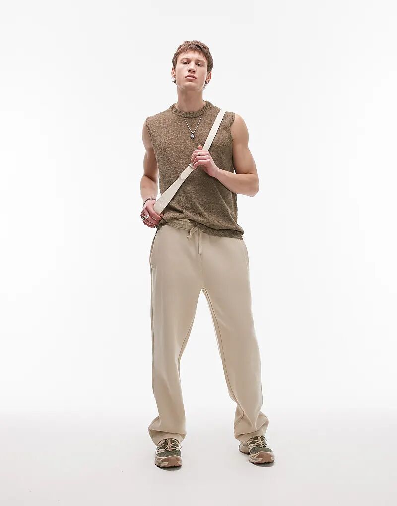 Прямые спортивные брюки Topman в цвете «камень»
Прямые спортивные брюки Topman в цвете «камень»