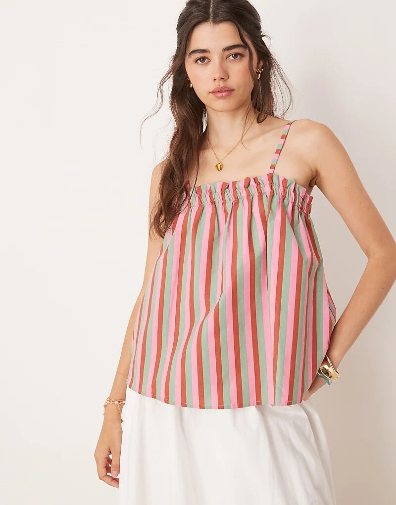 Топ-трапеция ASOS DESIGN из льняной смеси в розовую полоску
Топ-трапеция ASOS DESIGN из льняной смеси в розовую полоску