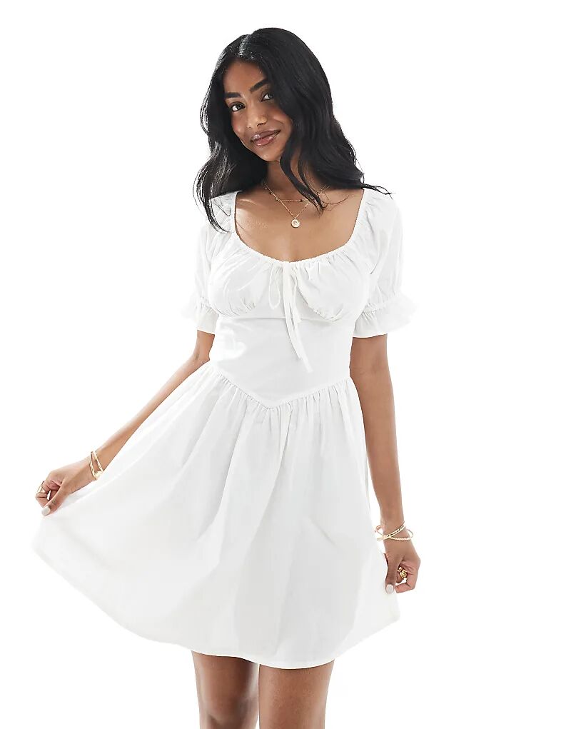 Мини-платье Wednesday's Girl с рукавами-фонариками белого цвета
Мини-платье Wednesday's Girl с рукавами-фонариками белого цвета