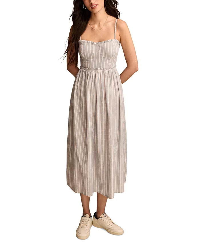 Женское миди-платье-корсет из поплина Lucky Brand, синий
Женское миди-платье-корсет из поплина Lucky Brand, синий