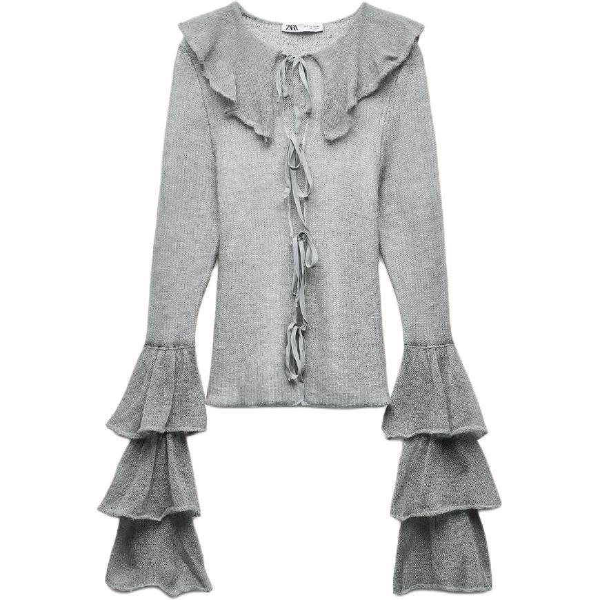 Трикотажная футболка женская серая ZARA
Трикотажная футболка женская серая ZARA