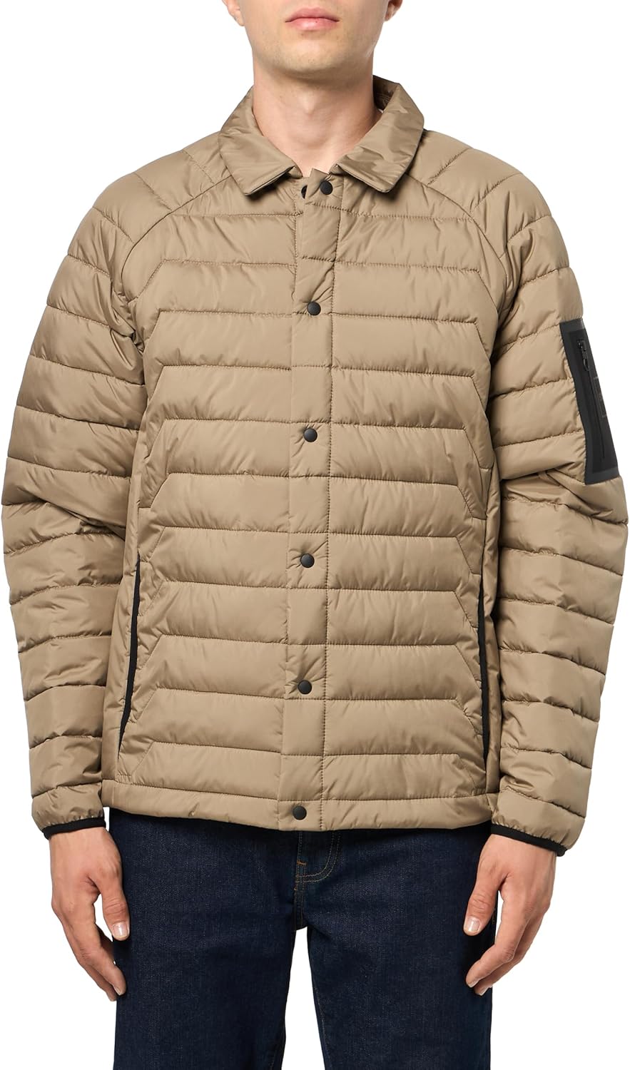 BOSS Men's High Tech Fill Quilted Overshirt, Teak Beige
BOSS Men's High Tech Fill Quilted Overshirt, Teak Beige