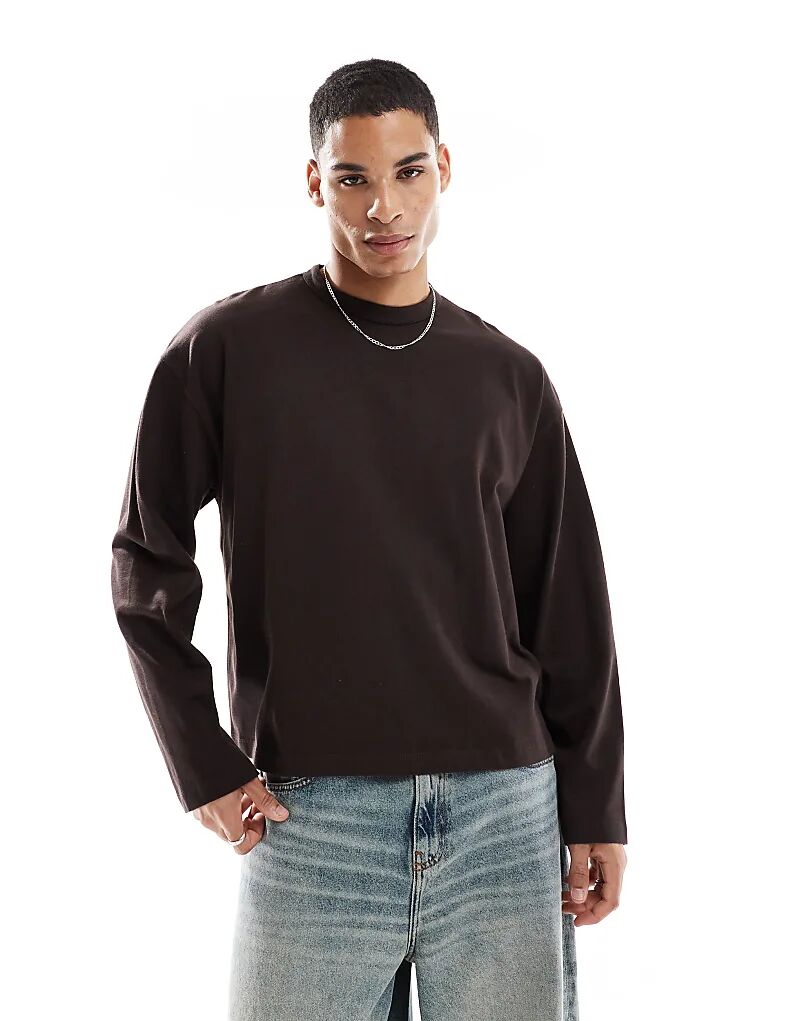 Футболка свободного кроя ASOS DESIGN плотного кроя с длинными рукавами коричневого цвета
Футболка свободного кроя ASOS DESIGN плотного кроя с длинными рукавами коричневого цвета