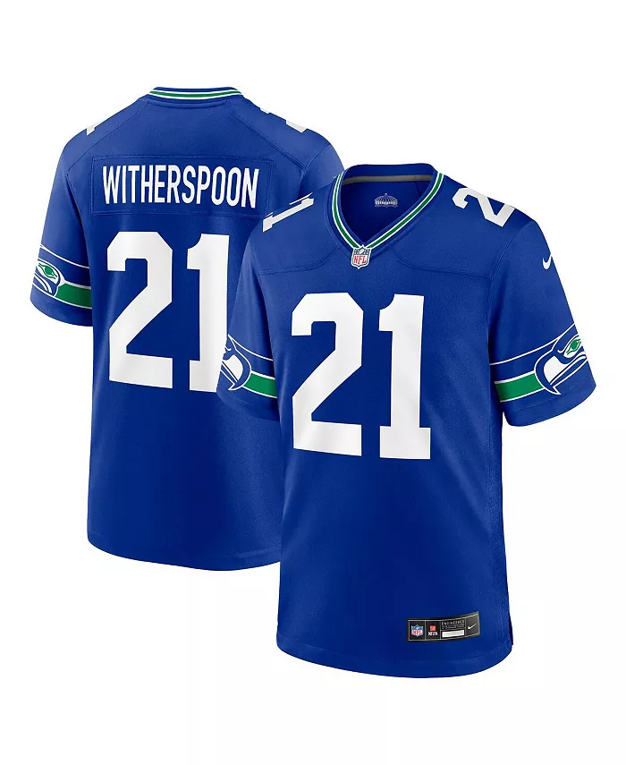 Мужская игровая футболка Devon Witherspoon College Seattle Seahawks, выбор в первом раунде драфта НФЛ 2023 Nike, синий
Мужская игровая футболка Devon Witherspoon College Seattle Seahawks, выбор в первом раунде драфта НФЛ 2023 Nike, синий
