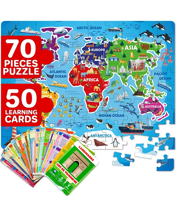 70 пазлов для детей 4-6 лет — более 400 фактов на 50 карточках Quokka, world
70 пазлов для детей 4-6 лет — более 400 фактов на 50 карточках Quokka, world