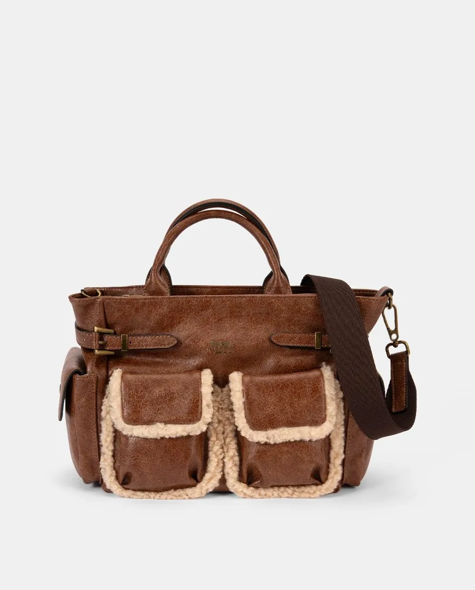 Сумка с карманами из овчины Pepe Moll, коричневый
Сумка с карманами из овчины Pepe Moll, коричневый