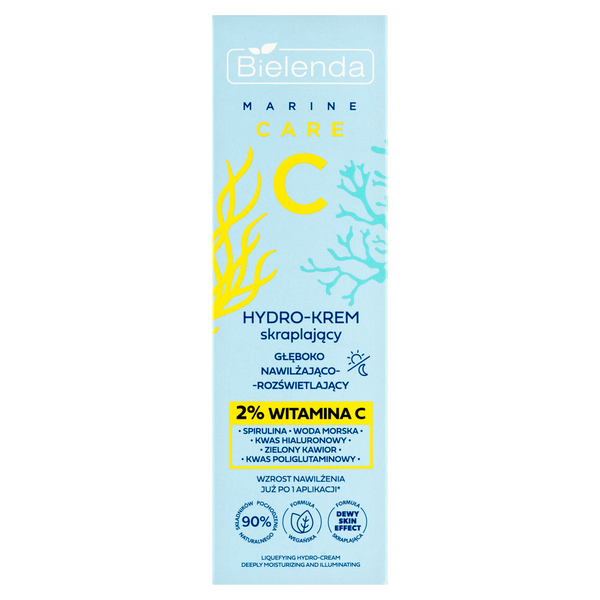 Глубоко увлажняющий и осветляющий гидрокрем для лица, 50 мл Bielenda Marine care c 
Глубоко увлажняющий и осветляющий гидрокрем для лица, 50 мл Bielenda Marine care c