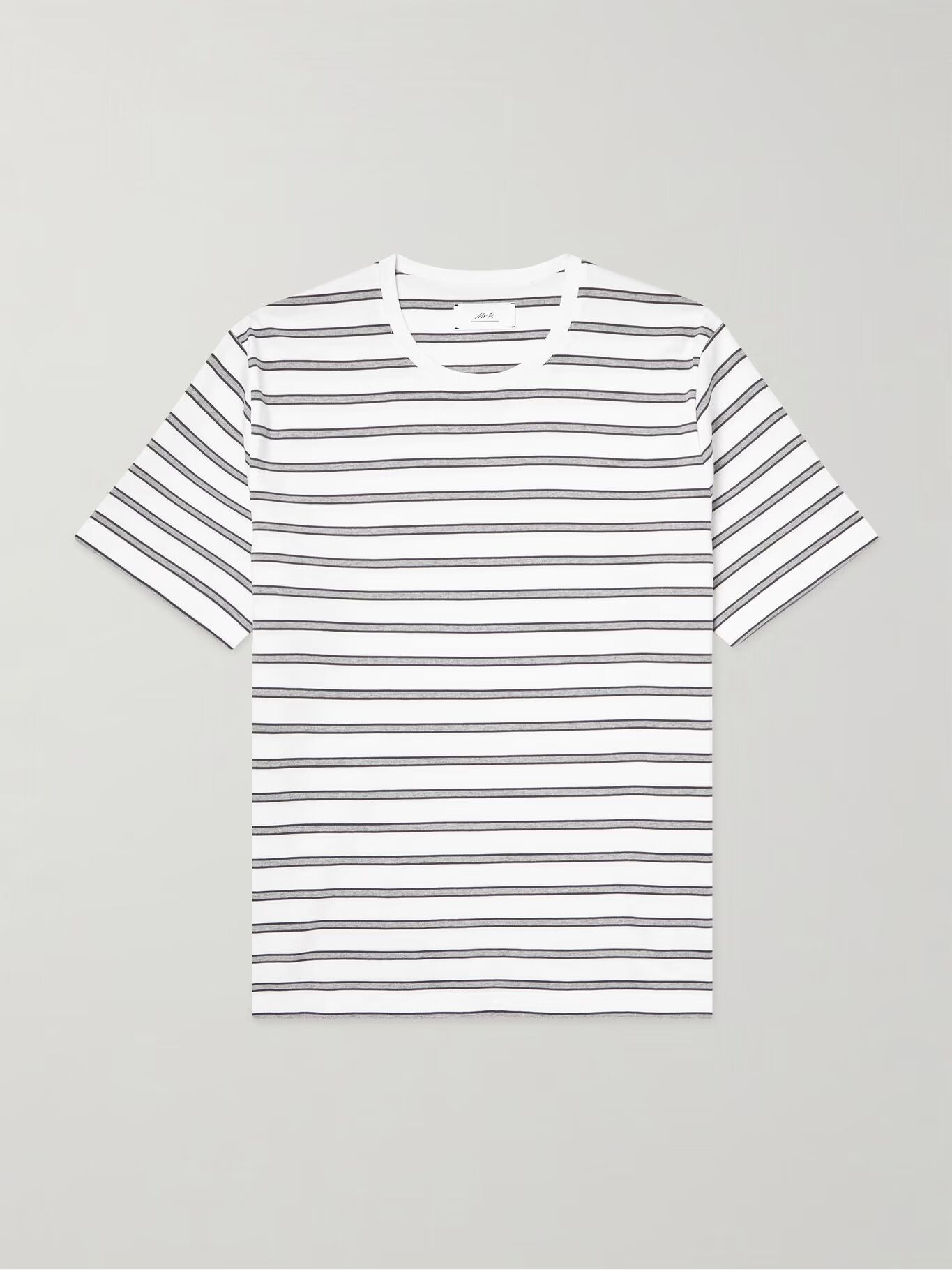 Футболка в полоску из переработанного и органического хлопкового трикотажа MR P., белый
Футболка в полоску из переработанного и органического хлопкового трикотажа MR P., белый