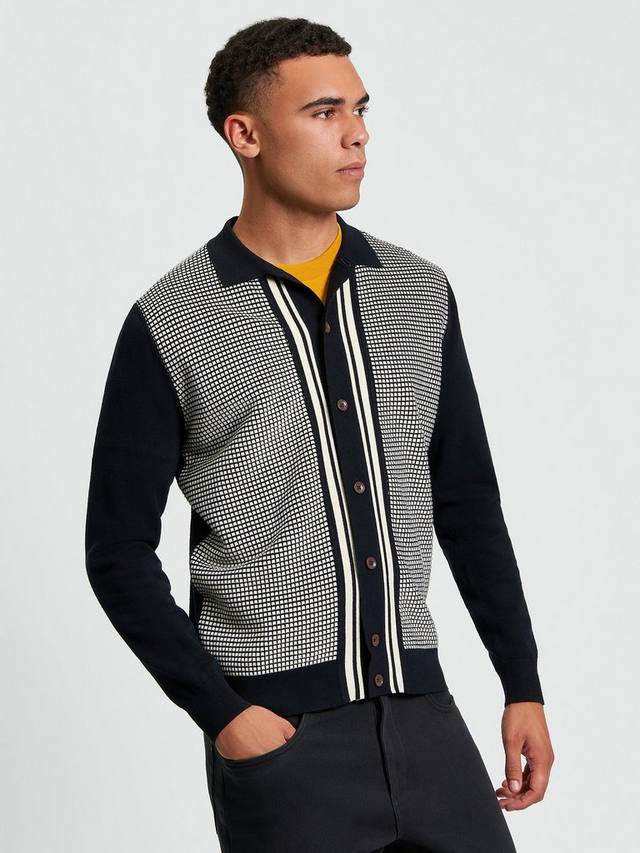 Двухцветный вязаный поло с длинными рукавами Ben Sherman, Black
Двухцветный вязаный поло с длинными рукавами Ben Sherman, Black