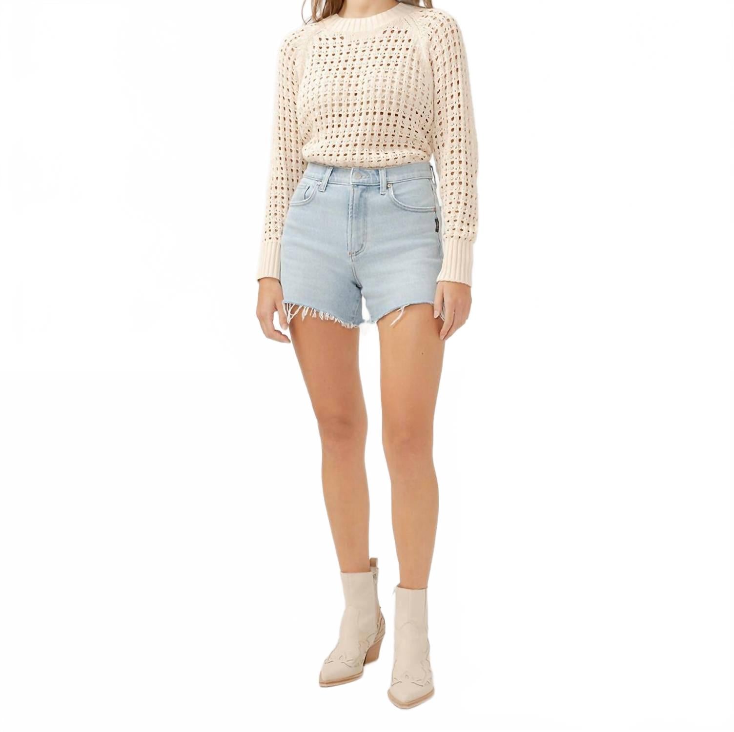 Шорты Sure Thing с высокой посадкой в цвете индиго Silver Jeans Co.
Шорты Sure Thing с высокой посадкой в цвете индиго Silver Jeans Co.