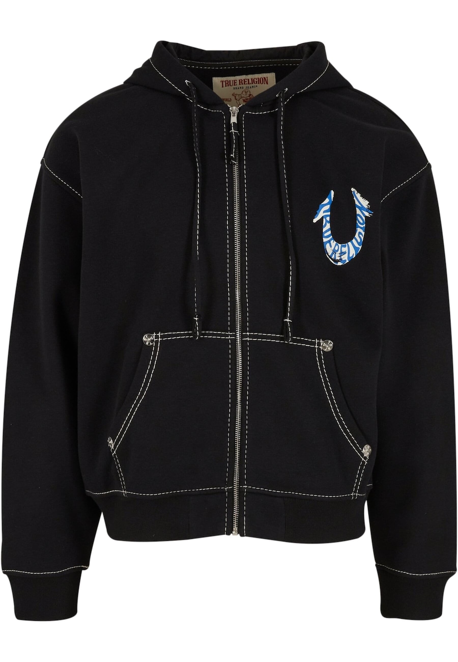 Толстовка с капюшоном на молнии True Religion, черный
Толстовка с капюшоном на молнии True Religion, черный