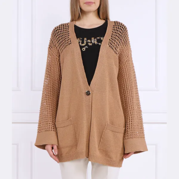 Кардиган свободного кроя Liu Jo, коричневый
Кардиган свободного кроя Liu Jo, коричневый