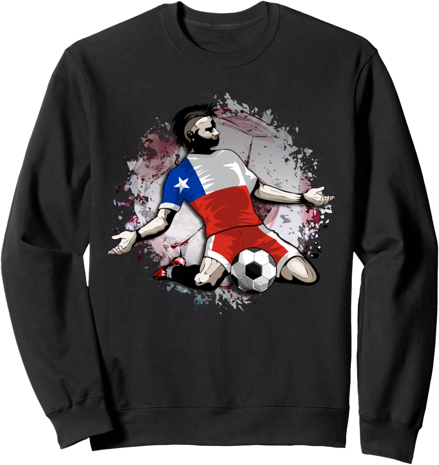 Толстовка с изображением чилийского флага для любителей футбола Teeisle Chile Football, черный
Толстовка с изображением чилийского флага для любителей футбола Teeisle Chile Football, черный