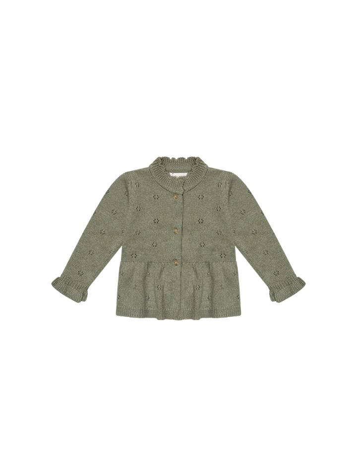 Leevje Ажурный кардиган с баской, зеленого цвета
Leevje Ажурный кардиган с баской, зеленого цвета