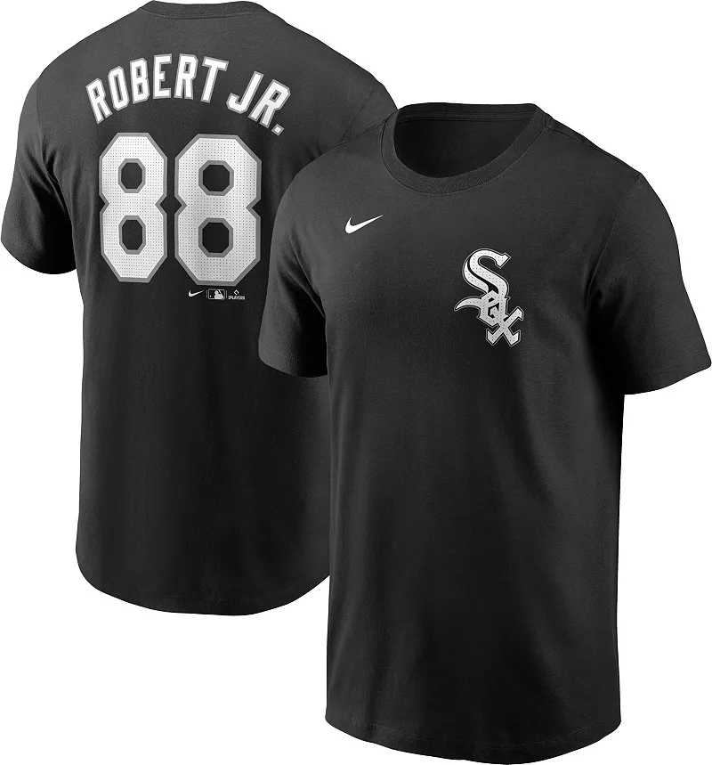 Мужская черная футболка Nike Chicago White Sox Luis Robert Jr. #88 
Мужская черная футболка Nike Chicago White Sox Luis Robert Jr. #88