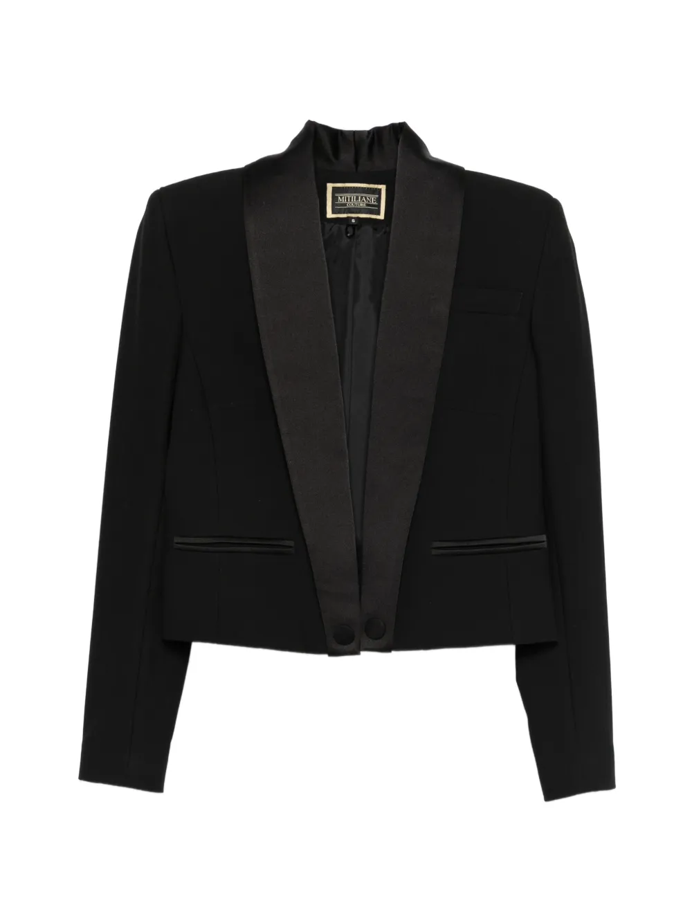 Короткий блейзер-смокинг Mitiliane Couture, черный
Короткий блейзер-смокинг Mitiliane Couture, черный