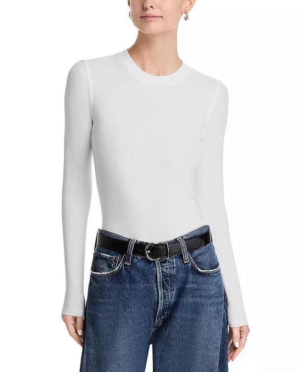 Футболка с длинными рукавами в рубчик Frame, белый
Футболка с длинными рукавами в рубчик Frame, белый