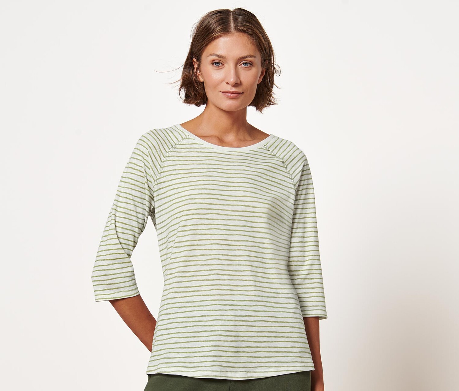 Полосатая рубашка с рукавами 3/4 Tchibo
Полосатая рубашка с рукавами 3/4 Tchibo