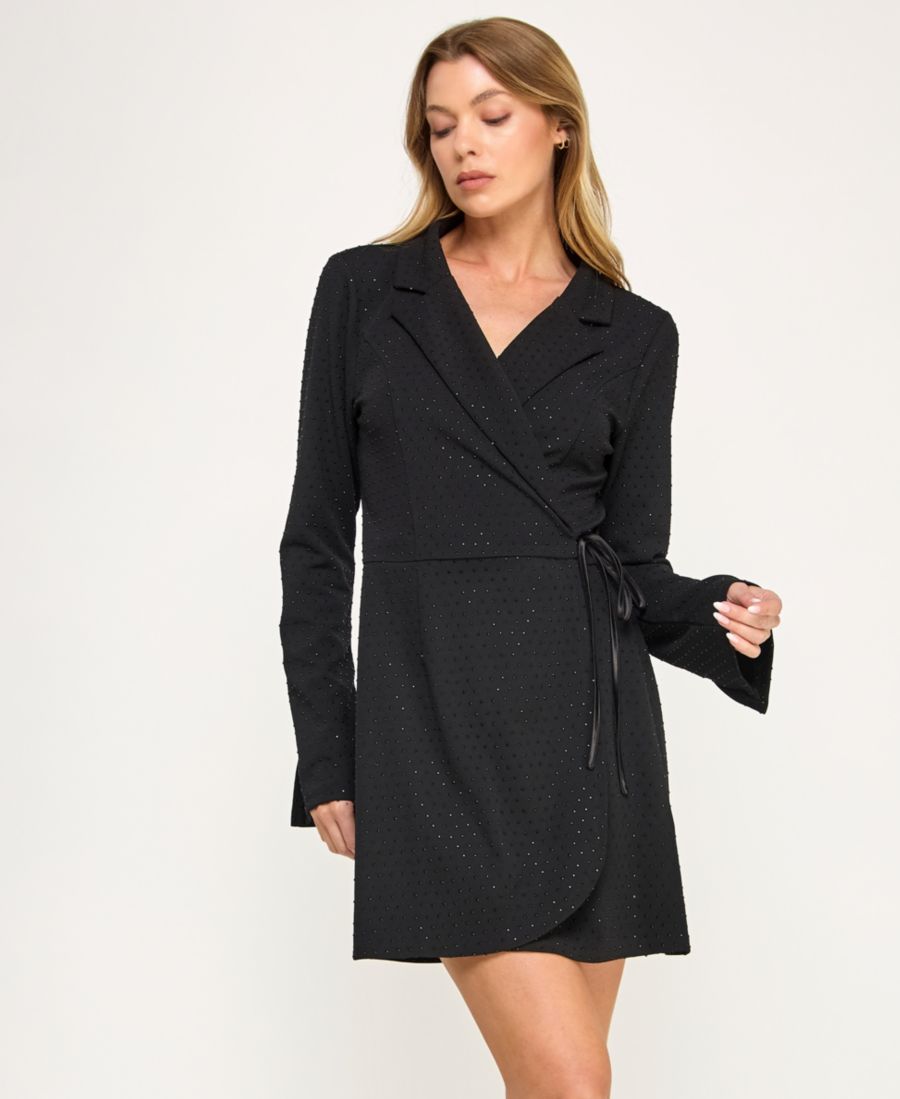 Женское платье-халат с воротником и декором ROW A, Black
Женское платье-халат с воротником и декором ROW A, Black