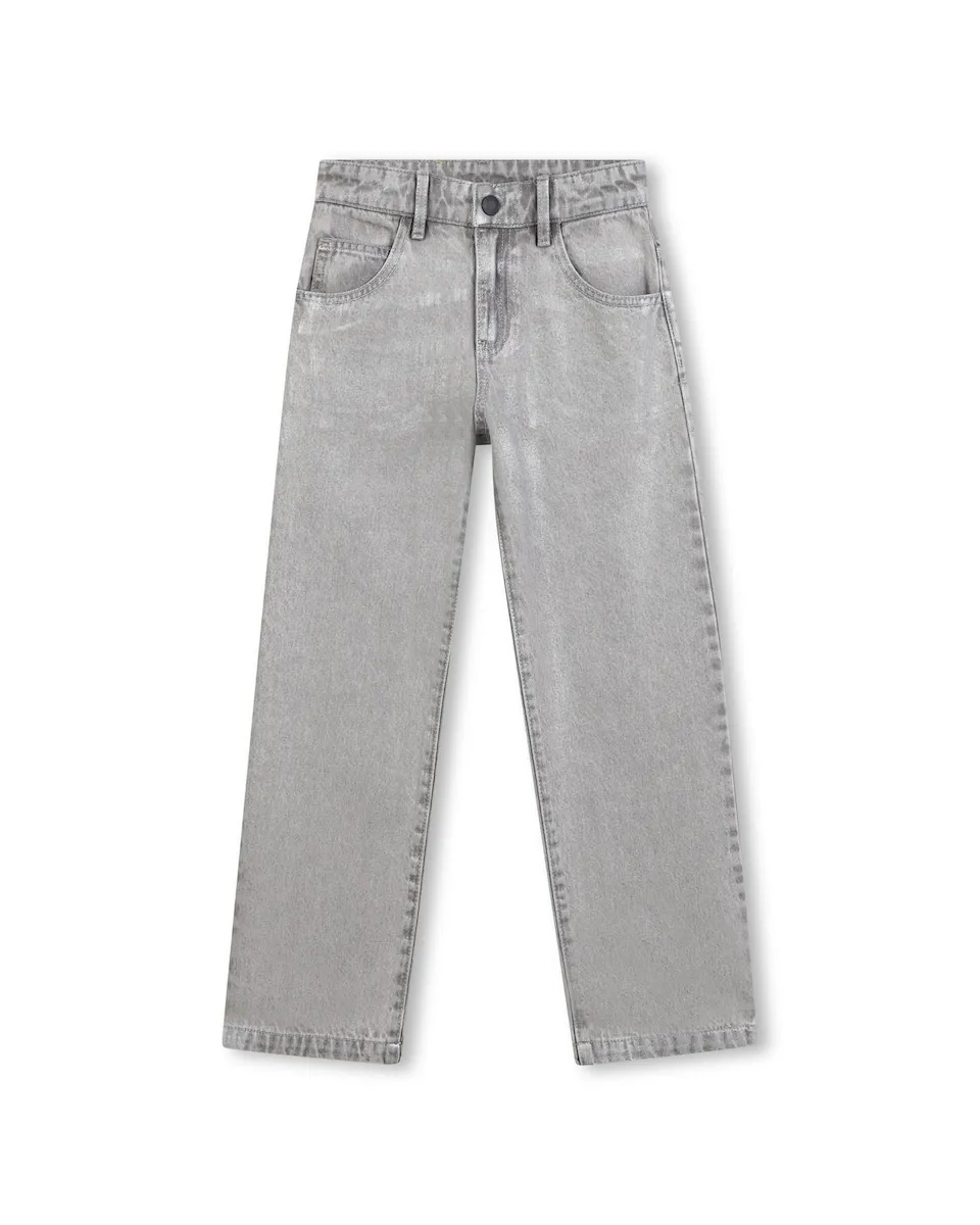 Детские джинсы серебристого цвета из хлопка Marc Jacobs
Детские джинсы серебристого цвета из хлопка Marc Jacobs