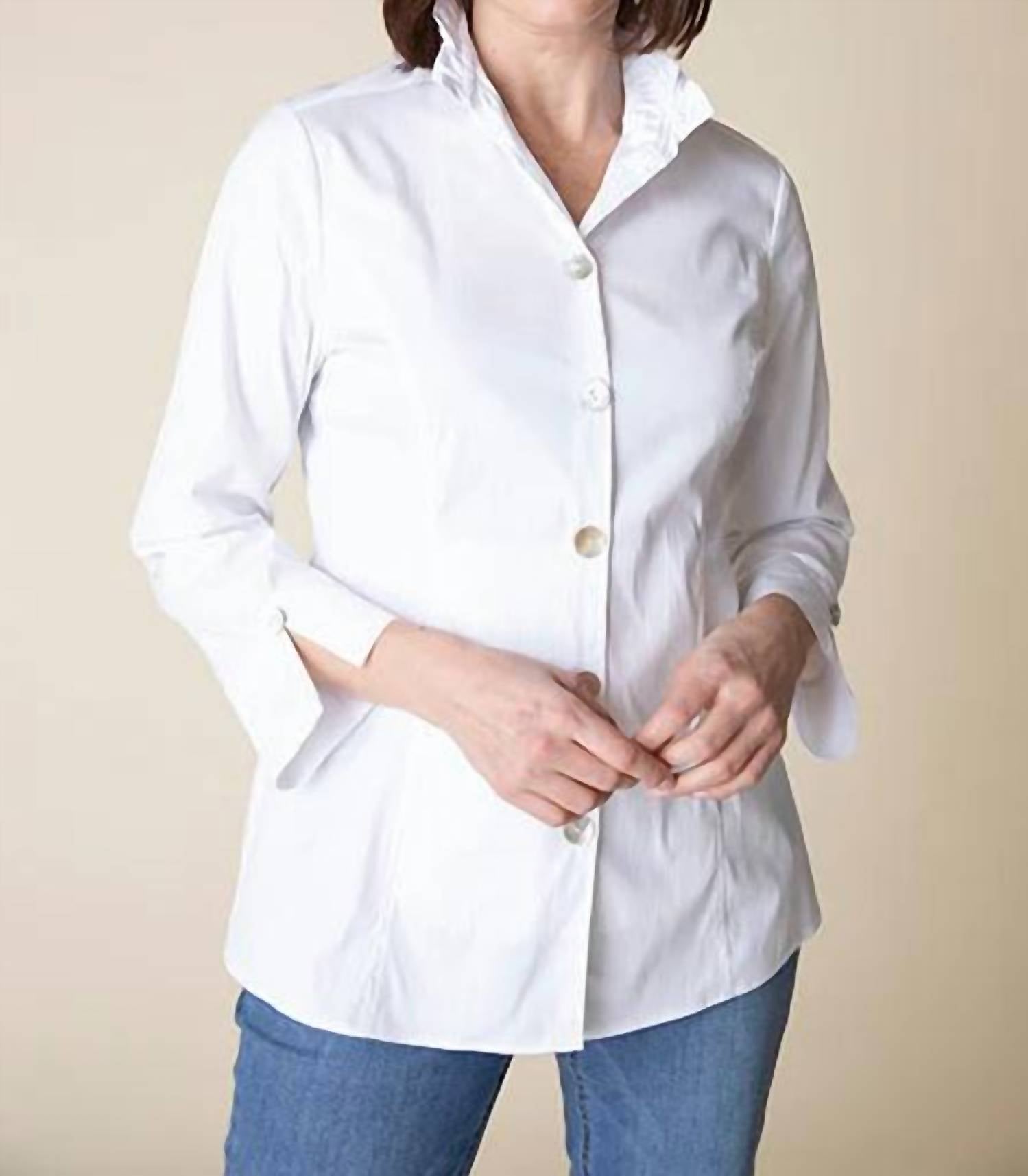 Белая рубашка с рельефным воротником Perfect Travel Habitat
Белая рубашка с рельефным воротником Perfect Travel Habitat